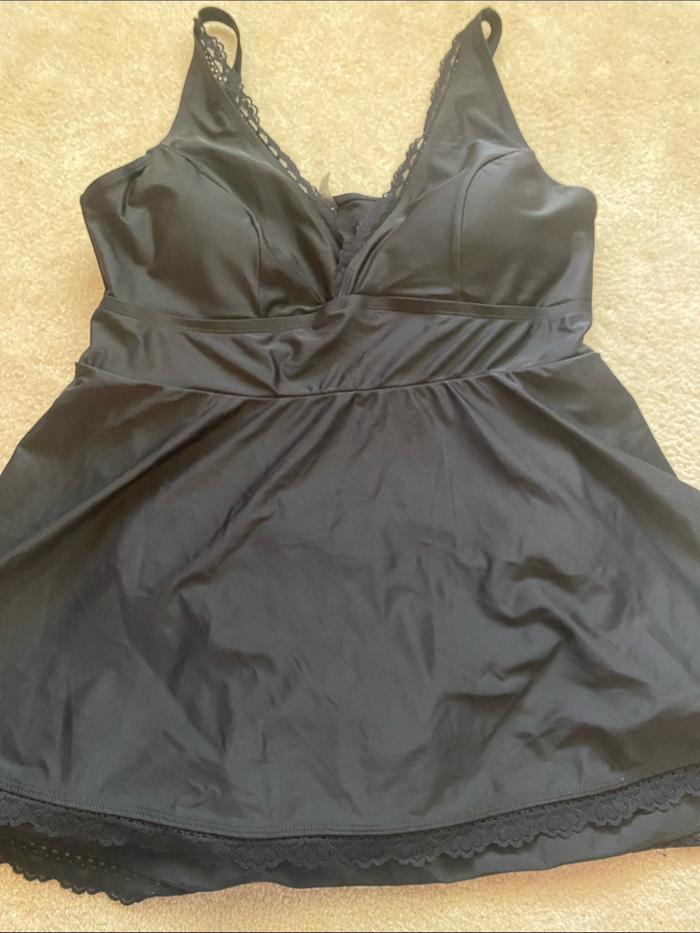 Torrid size 2 black skirted one piece swimsuit